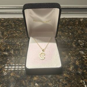 10k Gold C Initial Necklace